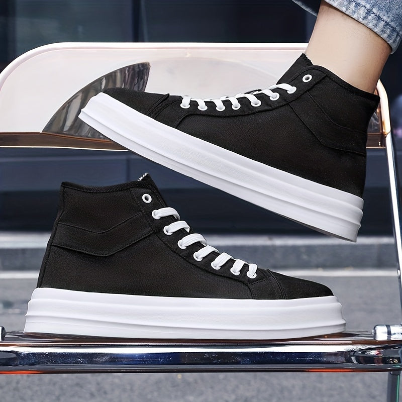 High Top Lace Up Canvas Shoes Non Slip Casual Flats