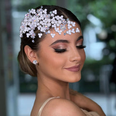 Vintage Beaded Bridal Headband Crystal & Gemstone for Weddings Prom