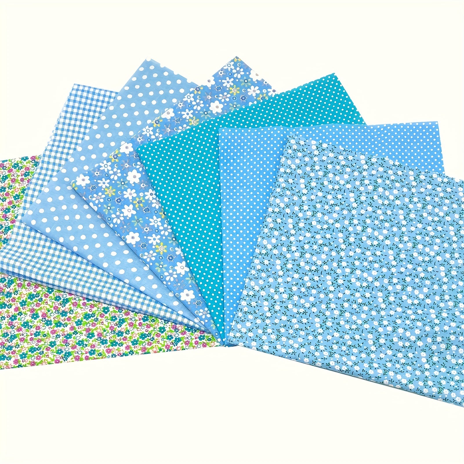 7pcs 49 78 49 Floral Cotton Fabric Square Quilted Fabric For Sewing