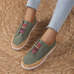 Women's Classic Slip On Loafers Faux Leather Low Top Shoes