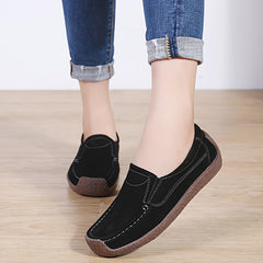 Women's Slip-On Loafers Flat Walking Shoes Work Gym