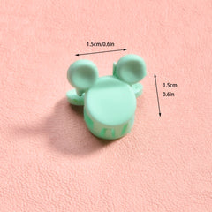 10pcs Girls Mouse Ears Hair Clips Colorful Hairpins Party Wedding