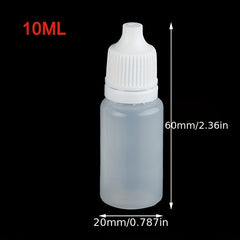 10pcs Empty Plastic Liquid Dropper Bottles 10-100ml Refillable Travel Paint
