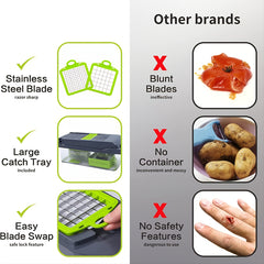 15-in-1 Vegetable Onion Chopper Kitchen Food Cutter With Container