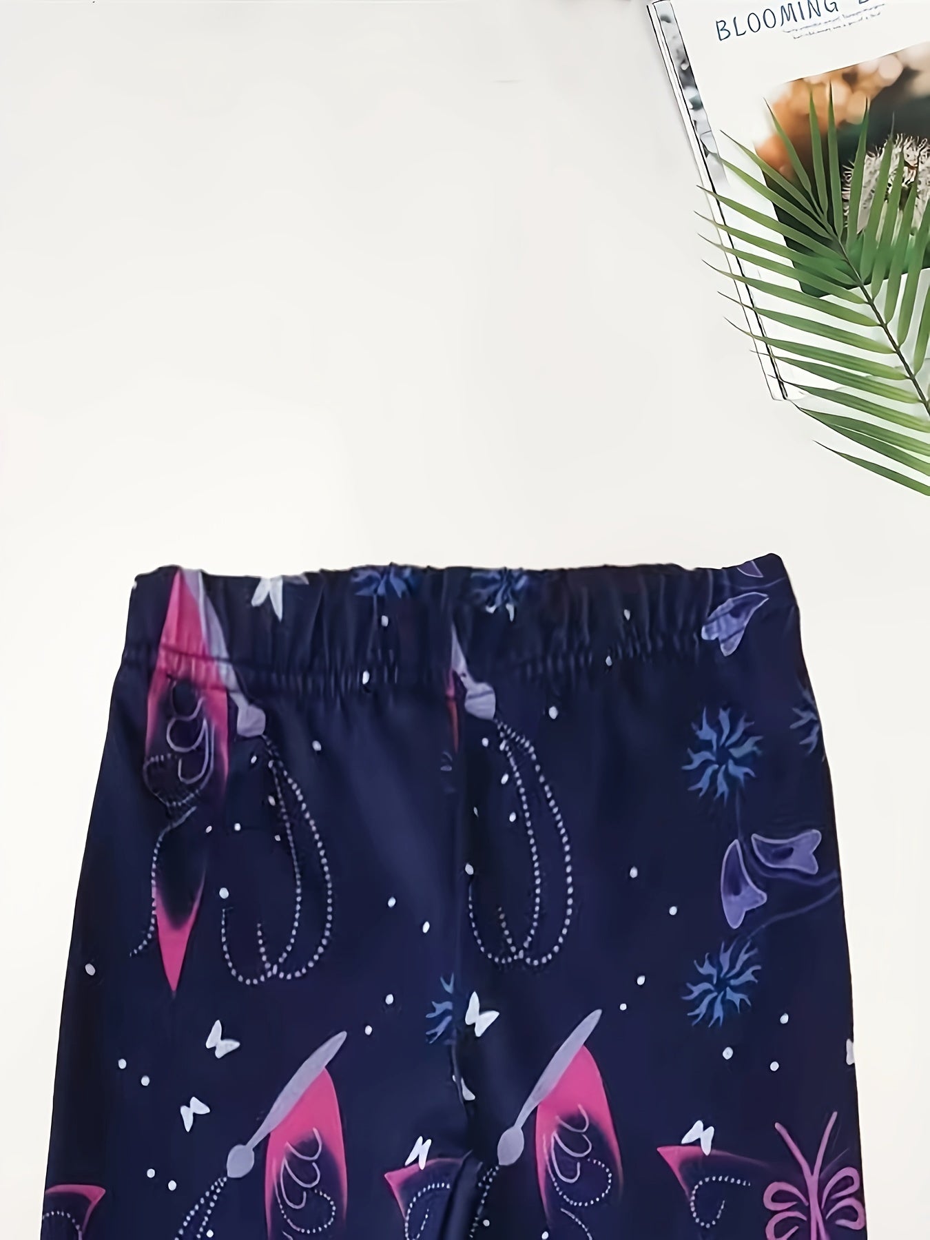 Butterfly Graphic Leggings Girls Comfy Slim Leggings For Sports