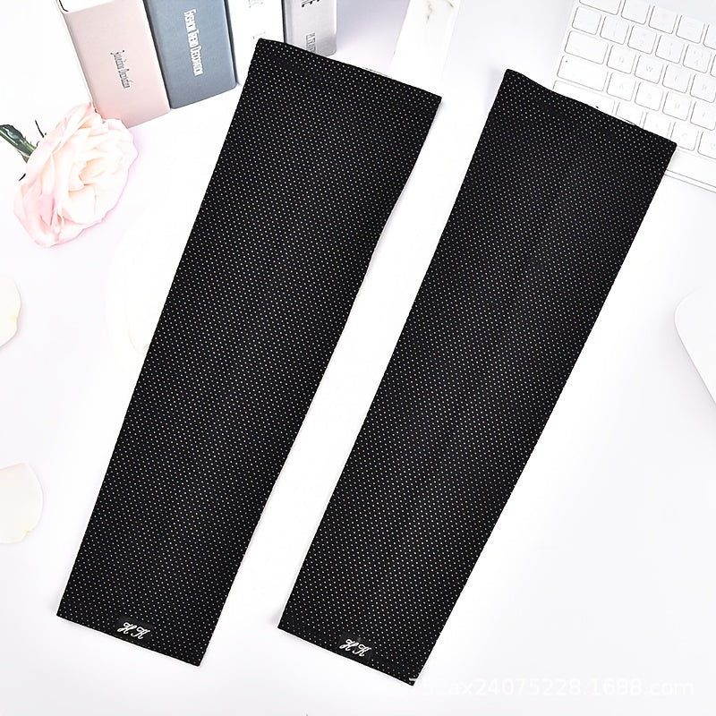 Solid Summer Ice Sleeves Women's Sports Cycling Golf Arm Sleeves UV Protection