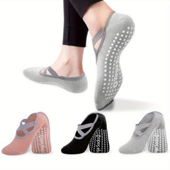 3 Pairs Non Slip Sports Socks for Yoga Pilates Ballet