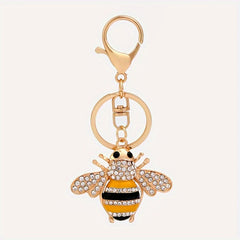 Metal Diamond Bee Keychain Party Decor Christmas
