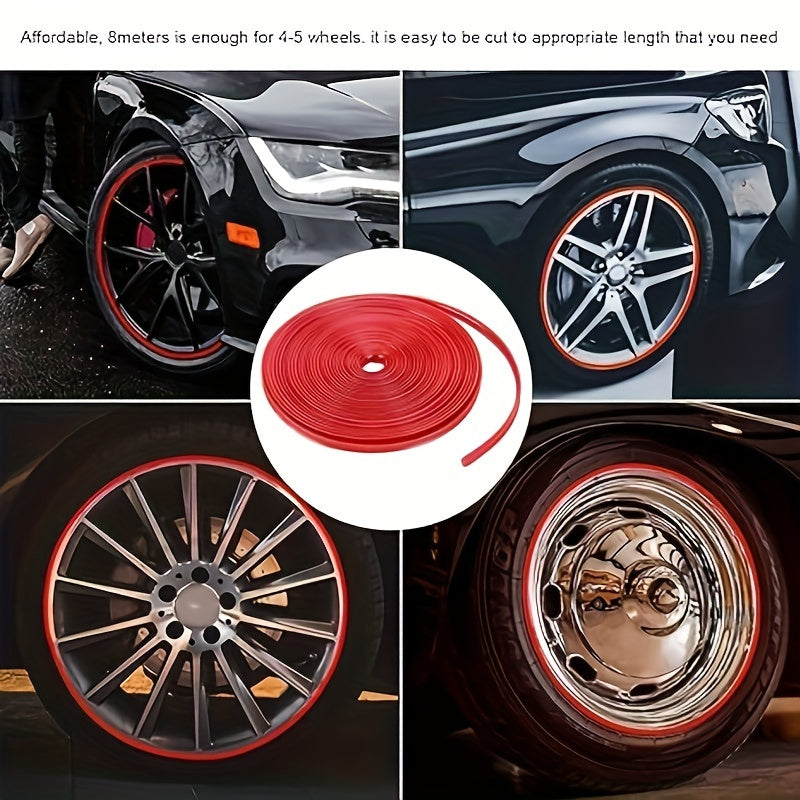 Car Wheel Decoration Strip Tire Protector Anti Collision Strip 8m