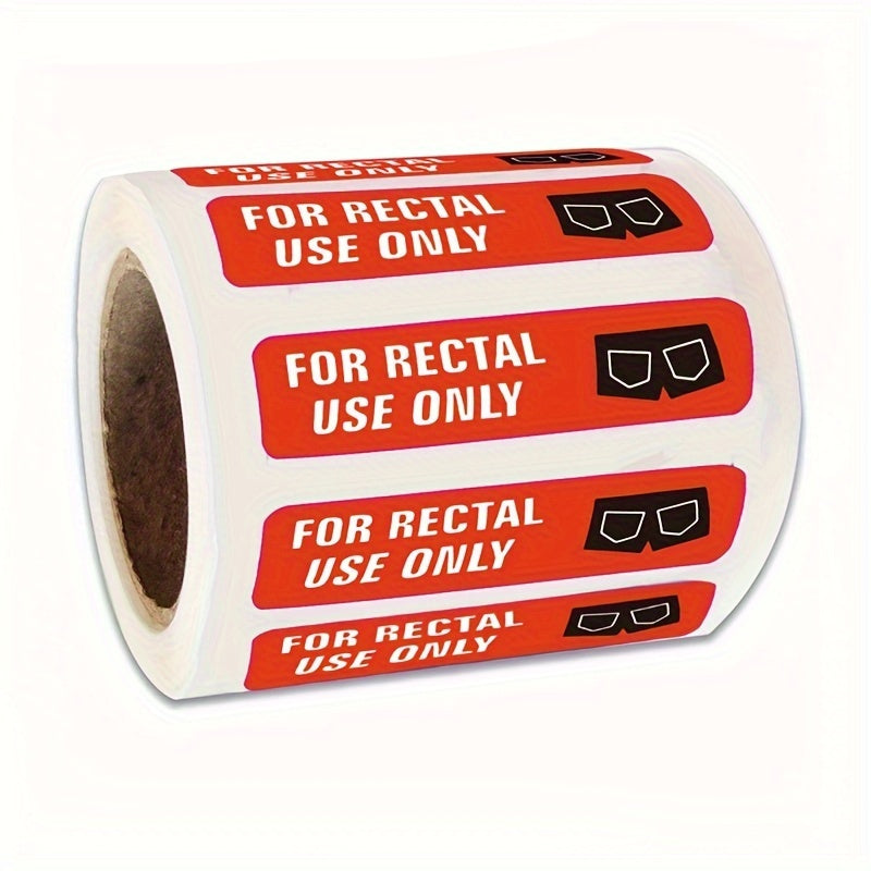 500 Rectal Use Stickers 3.1x1cm Waterproof Red Background
