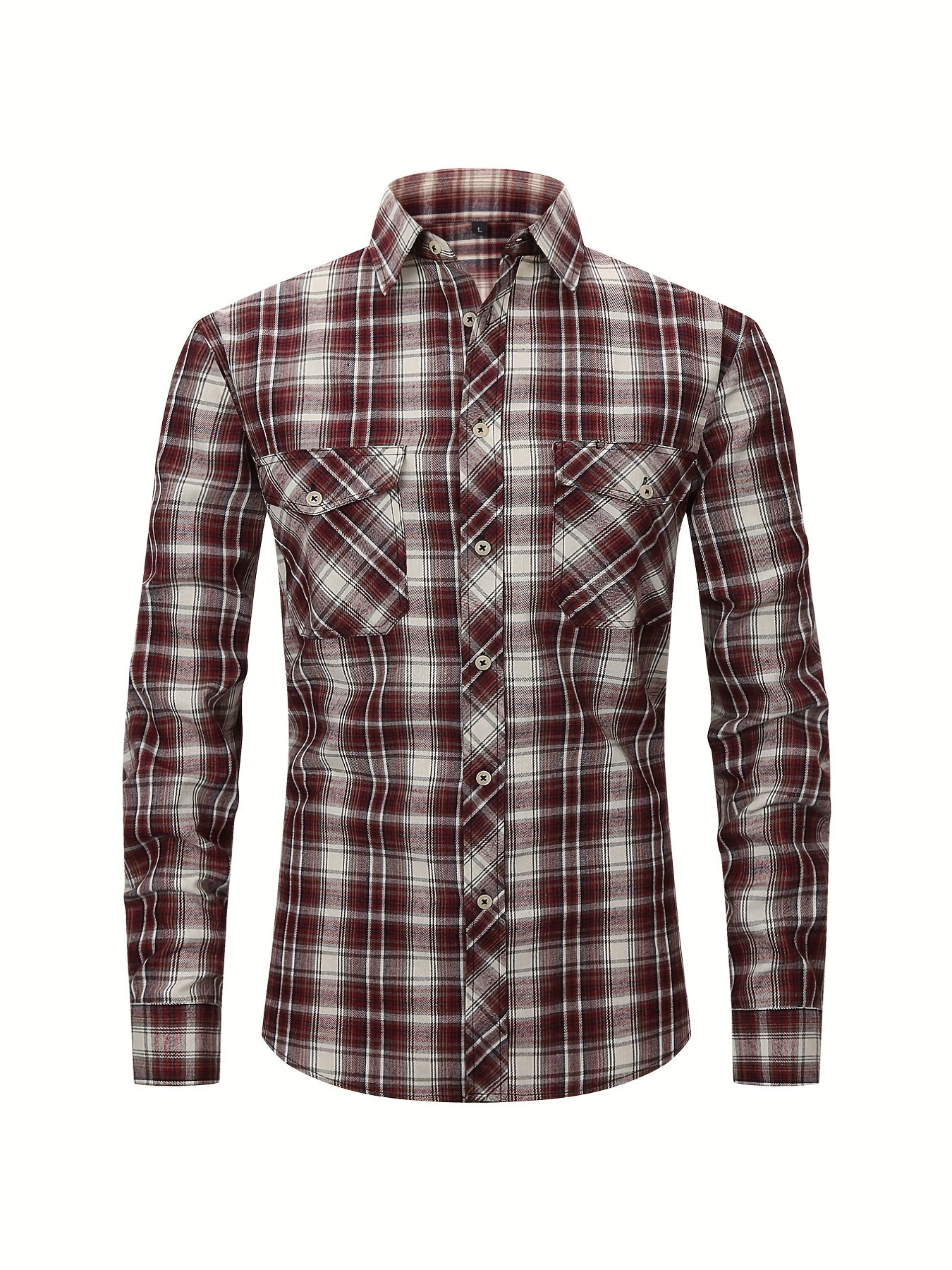 Men's Plaid Button Up Shirt Long Sleeve