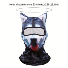 Men's Animal Balaclava Hat 3D Ear Breathable Sunscreen Full Face Mask