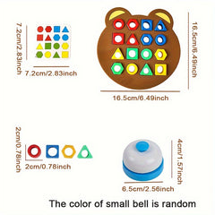 Bear Shape Matching Toys Colorful Geometric Blocks for Kids' Thinking Skills