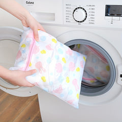 Flower Pattern Clothes Washing Bag Home Mesh Laundry Bag