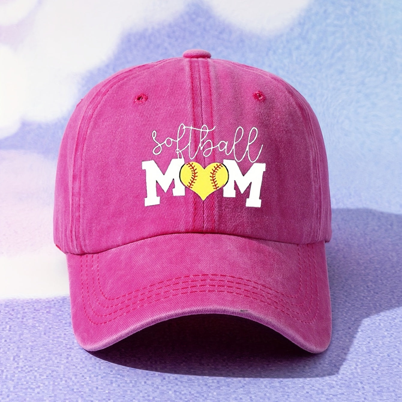 Softball Mom Distressed Sun Hat