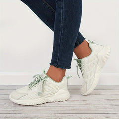 Women's Lace Up Tennis Shoes Non Slip Running Shoes For Outdoor