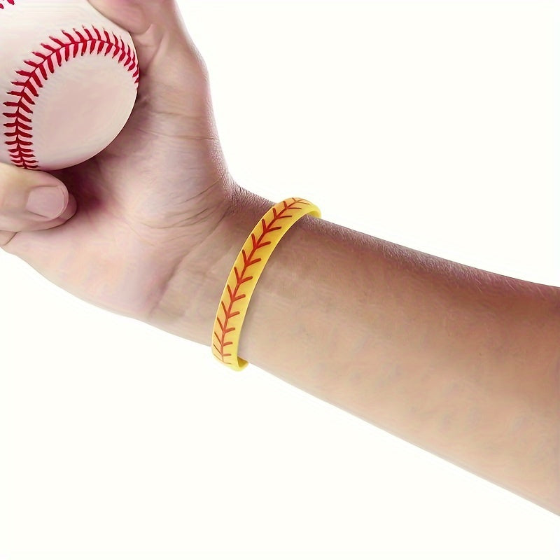 Sporty Softball Silicone Bracelet - Ideal Gift for Fans and Players