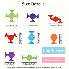 27pcs Kids' Silicone Suction Cup Toy Set Vibrant Soft Building Blocks