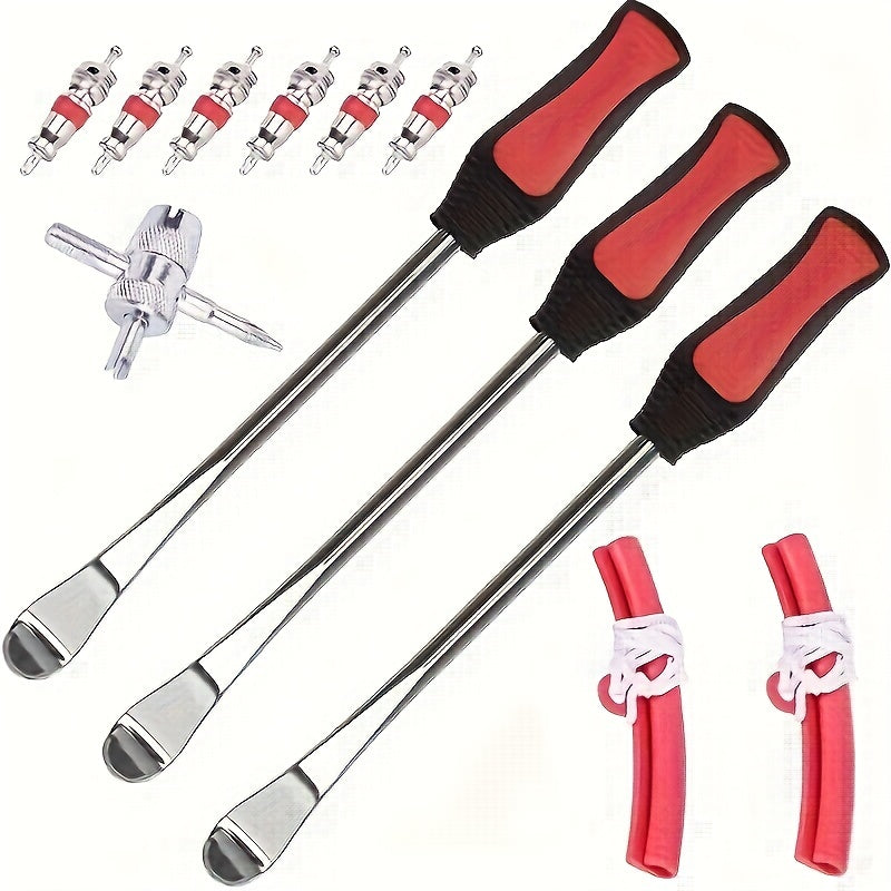 12pcs Tire Lever Tool Spoon And Wheel Rim Protectors Tool Kit