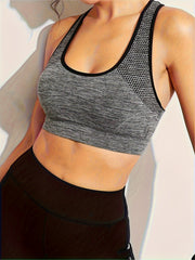 Racerback Wireless Sports Bra Comfy & Breathable Shockproof Tank Bra