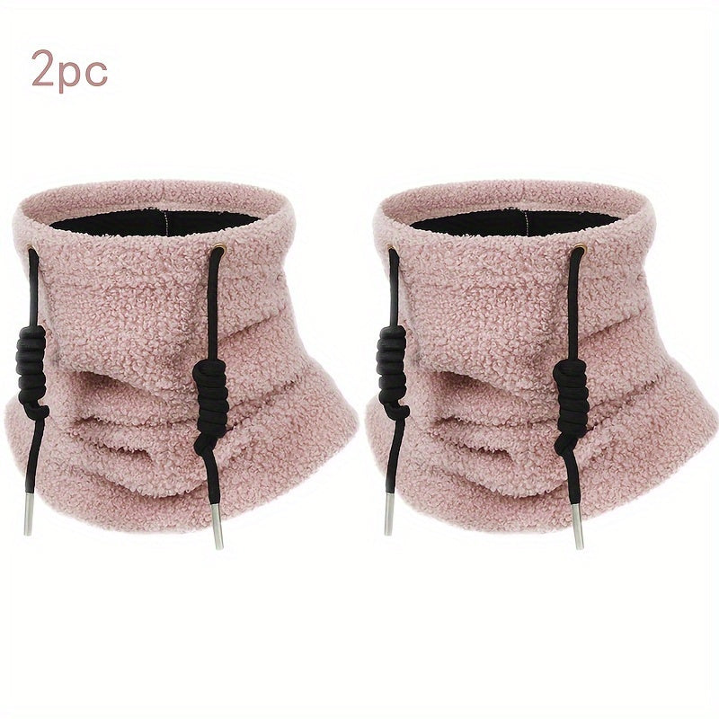 2pcs Unisex Neck Gaiters Windproof Balaclavas for Outdoor Cycling Brown