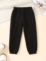 Boys' Casual Solid Sports Trousers