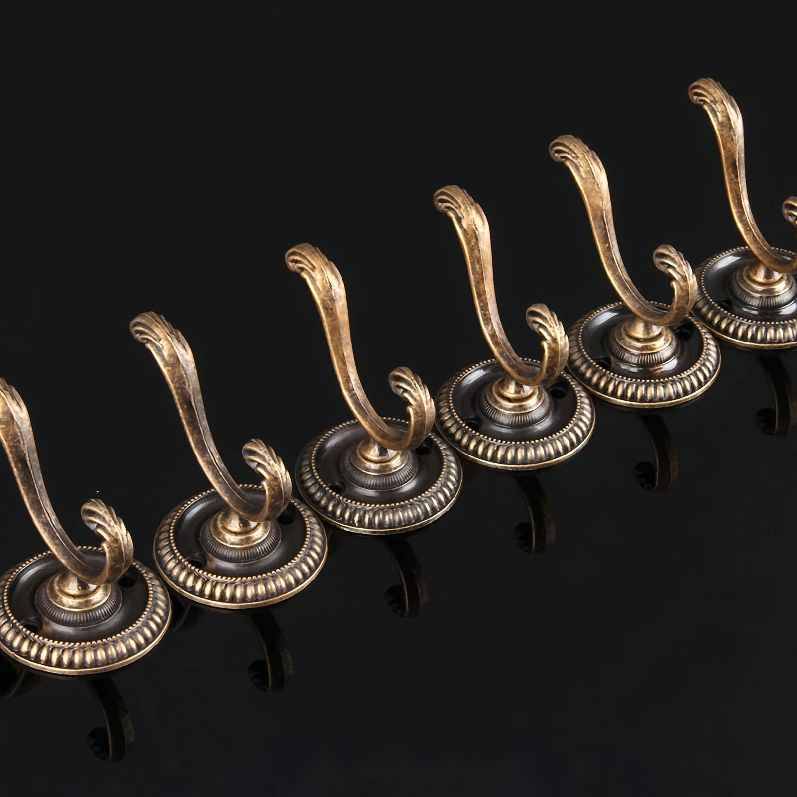 8pcs Vintage Double Hook Wall Hanging Coat Hook