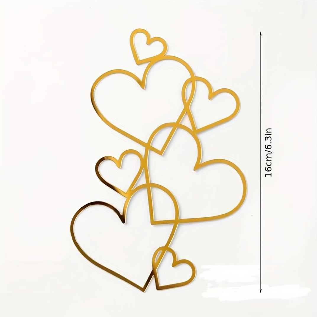 Heart Acrylic Cake Topper for Mother's Day & Anniversaries