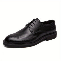 Men's Brogue Wingtip Derby Shoes Lace up Front Dress Shoes