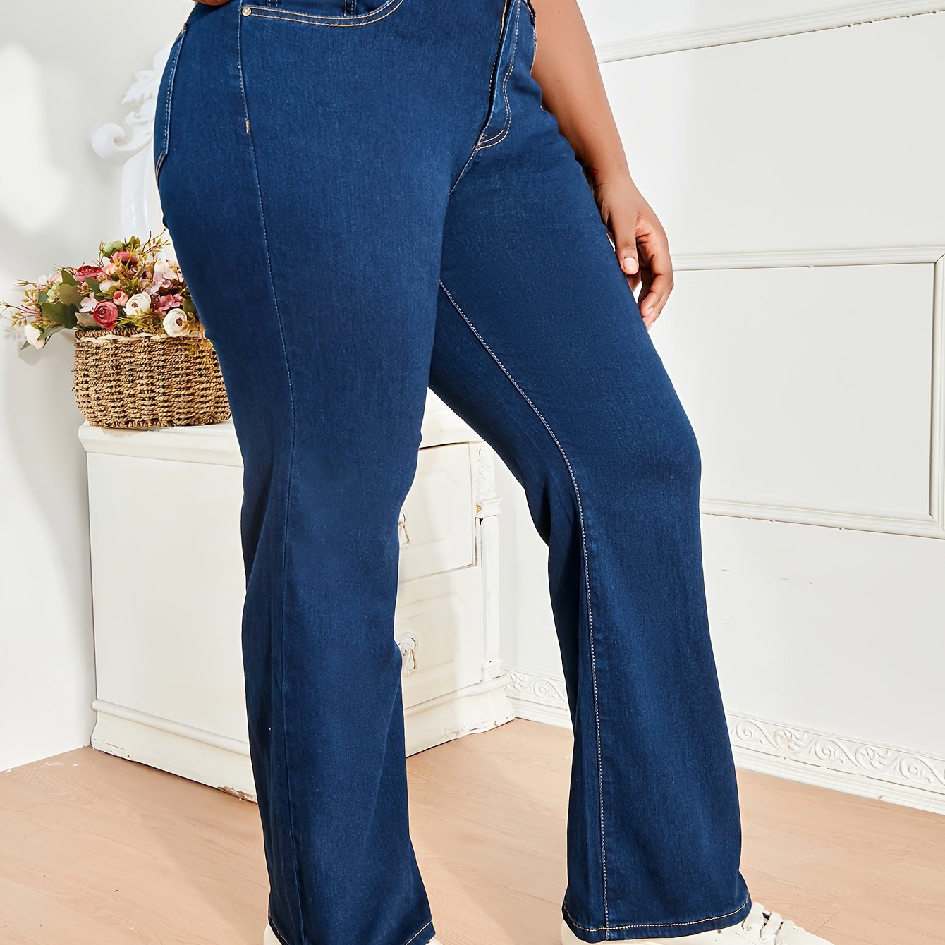 High Rise Flared Leg Jeans