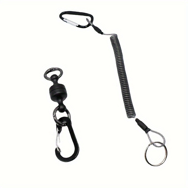 Multifunctional Magnet Keychain Spring Rope Telescopic Keyring