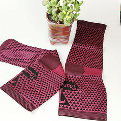 1pair Sports Knee Protectors Long Warm Leg Pads Comfort Magnetic Fiber Leg Prote