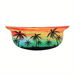 Coconut Tree Print Chiffon Beach Wrap Cover Up