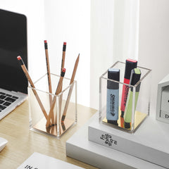 Acrylic Pen Holder Rose Golden Desktop Office Supplies