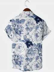 Men's Floral Print Short Sleeve Hawaii Shirt