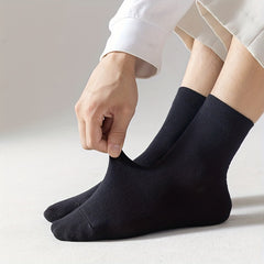 Men's Antibacterial Cotton Crew Socks Moisture Wicking Tube Socks