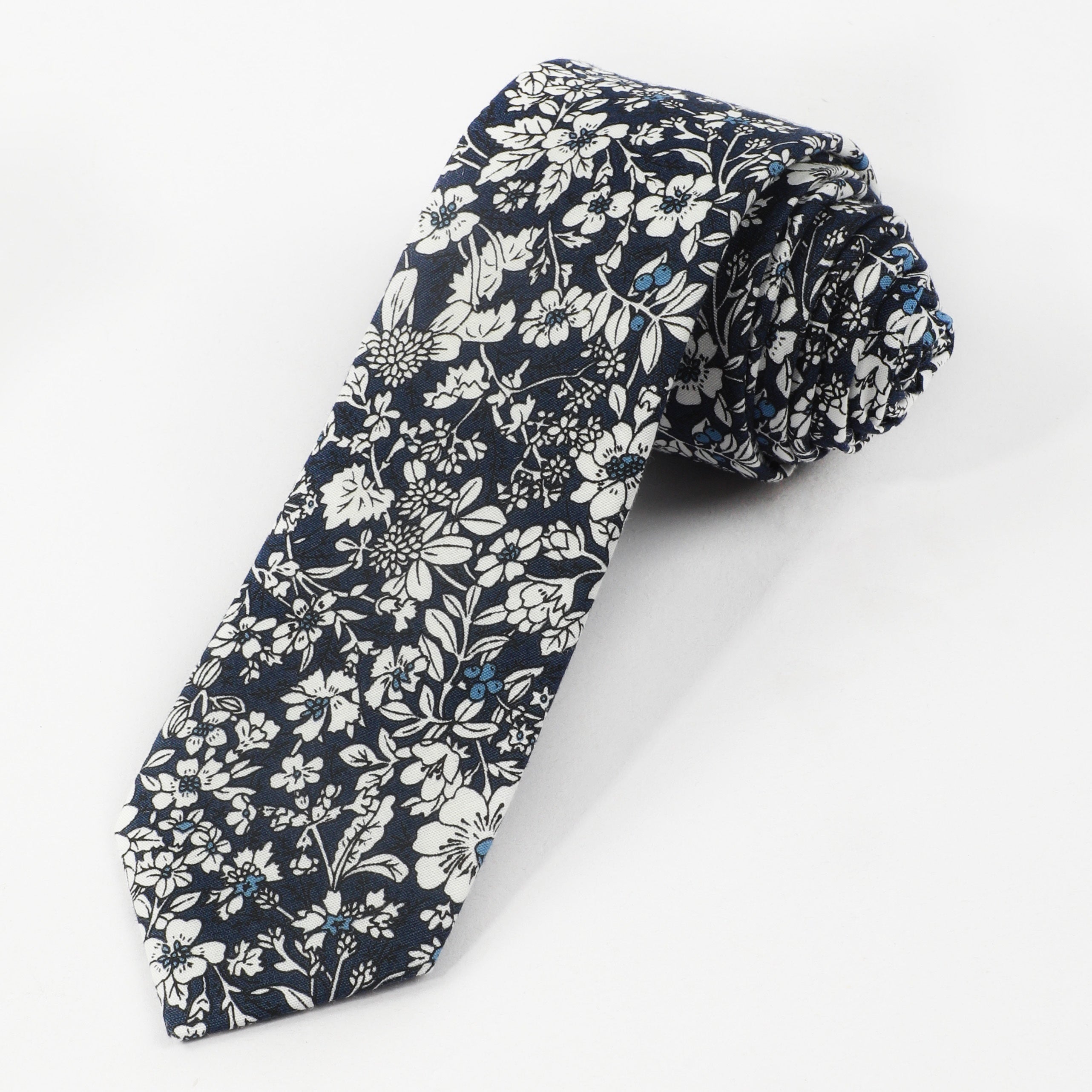 Men's Flower Print Tie for Wedding Party