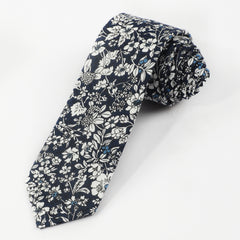 Men's Flower Print Tie for Wedding Party