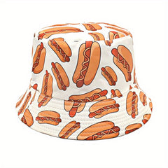 American Cola Hamburger French Fries Hot Dog Fisherman Hat Sunshade