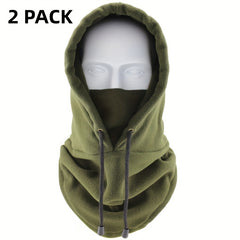 2pcs Balaclava Ski Mask Fleece Warm & Breathable Face Mask