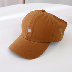 Embroidery Heart Pattern Baseball Cap Children's Empty Top Hat