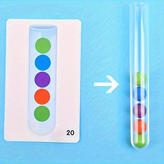 Clip Beads Test Tube Toy Sorting Game for Kids