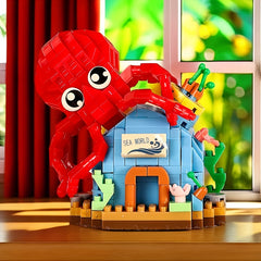 Micro Bead Building Blocks Octopus Marine Animal DIY Educational Toy