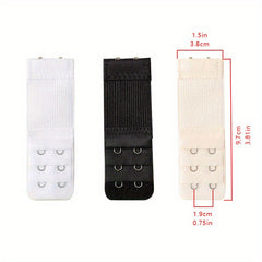 3pcs Bra Strap Extenders Adjustable Comfortable Band for Braless Look