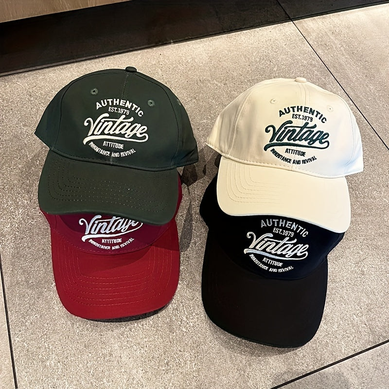 Vintage Letter Embroidery Baseball Cap Hip Hop Sun Hat Adjustable