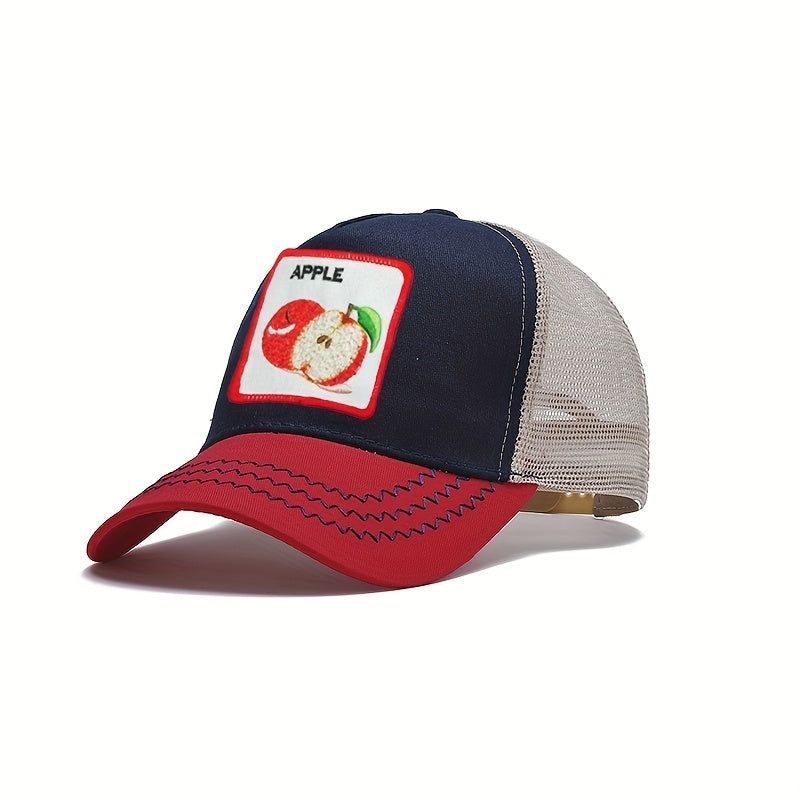 Fruit Pattern Patch Baseball Cap Mesh Trucker Hat