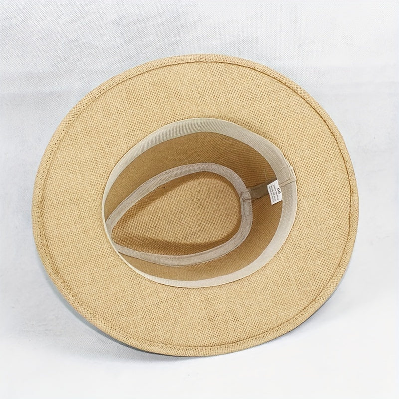 Vintage Jazz Fedora Cap Sun Hat Straw Hats Unisex Beach Hats