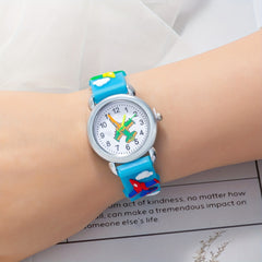 Teen Airplane Print Quartz Watch For Daily Life