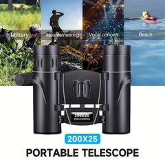 200x25 Powerful Binoculars Portable HD for Camping Hiking