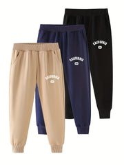 3pcs CALIFORNARY Letter Print Boys Sweatpants